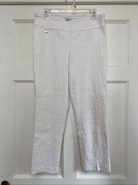 S.C. & Co. White Textured Leggings | Straight Leg